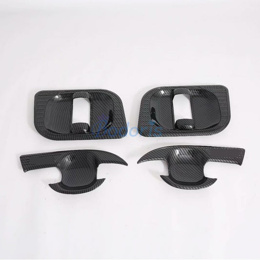 For Toyota Hiace 2019 Carbon Fiber Color Door Hanlde Bowl Insert Trim Panel Chrome Car Styling Accessories