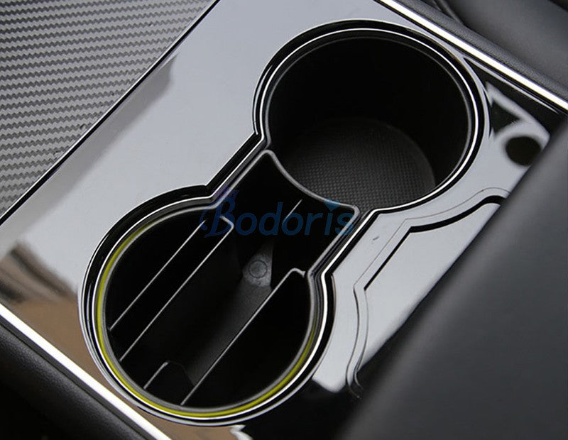 For Tesla Model 3 2017 2018 2019 Front Water Cup Holder Storage Box Armrest Console Organizer Tray Car Styling Accessories