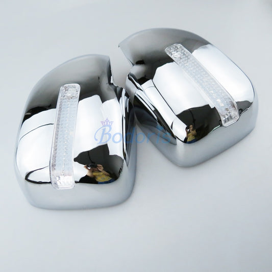 Chrome Side Mirror Cover With LED Lamp For Toyota Land Cruiser 100 FJ100 Lexus LX470 1998-2007 Car Styling Accessories
