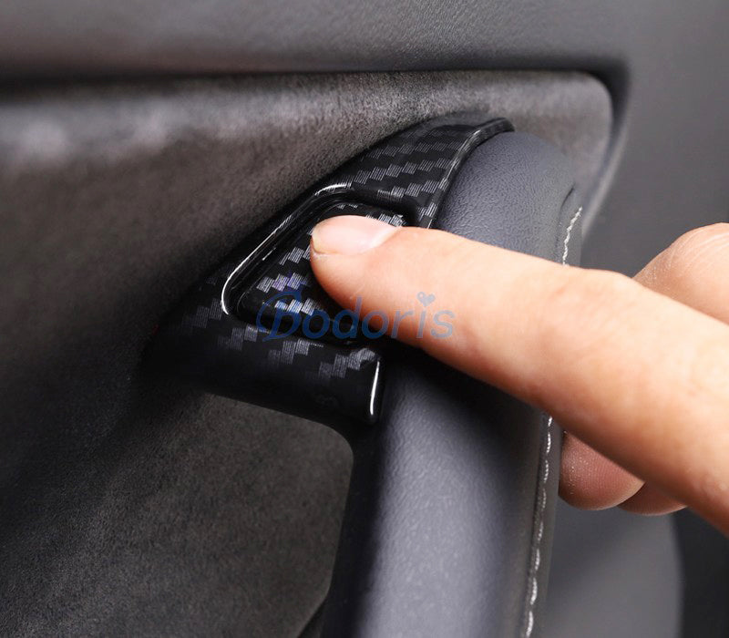 For Tesla Model 3 2017 2018 2019 Carbon Fiber Color Interior Armrest Holder Switch Trim Panel Cover Car Styling Accessories