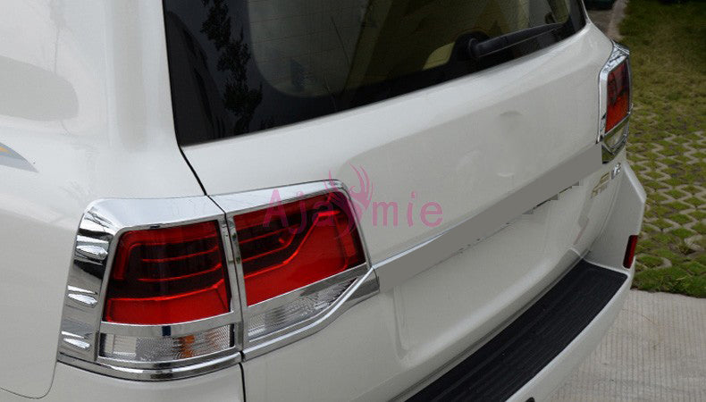 Chrome Car-Styling Taillight Cover Lamp Trim Light Overlay Panel 2016 2017 2018 For Toyota LC Land Cruiser 200 Accessories