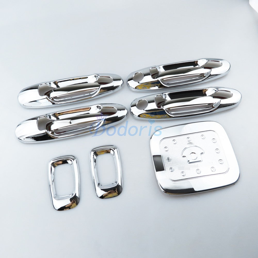 11 Pieces Chrome Door Handle Side Lamp Fuel Tank Cap Cover 1998-2007 For Toyota Land Cruiser 100 FJ100 Accessories