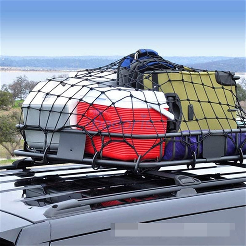 For Toyota Land Cruiser 100 FJ FJ100 LX470 4700 1998-2007 120x90cm Car Roof Racks Cargo Nets storage fixed Luggage Mesh Cover