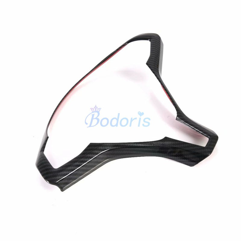 For Tesla Model X S 2016 2017 2018 Carbon Fiber Color Interior Steering Wheel Trim Overlay Frame Trim Car Styling Accessories