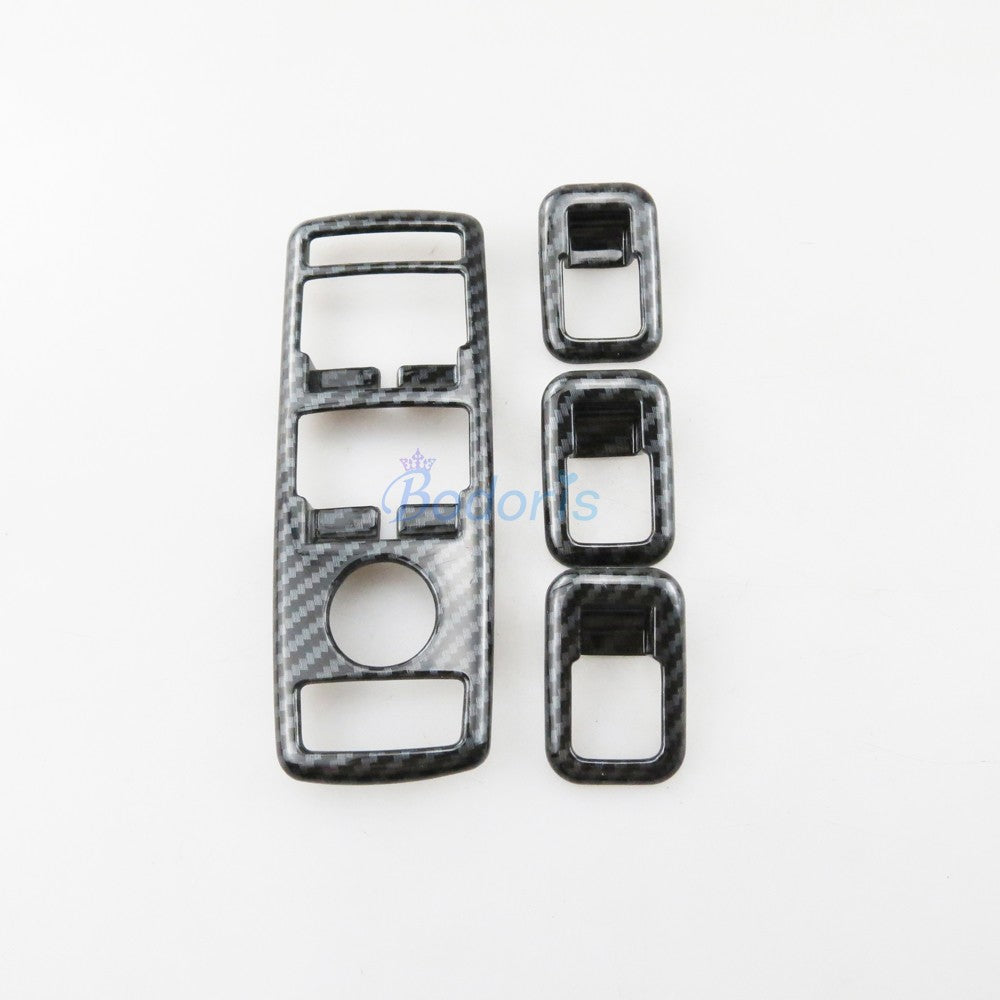For LHD Tesla Model X 2016 2017 2018 Carbon Fiber Color Interior Window Glass Switch Overlay Frame Trim Car Styling Accessories