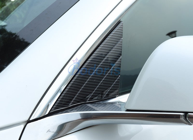 For Tesla Model 3 2017 2018 2019 Carbon Fiber Color Front Window Triangle Garnish Panel Frame Trim Car Styling Accessories