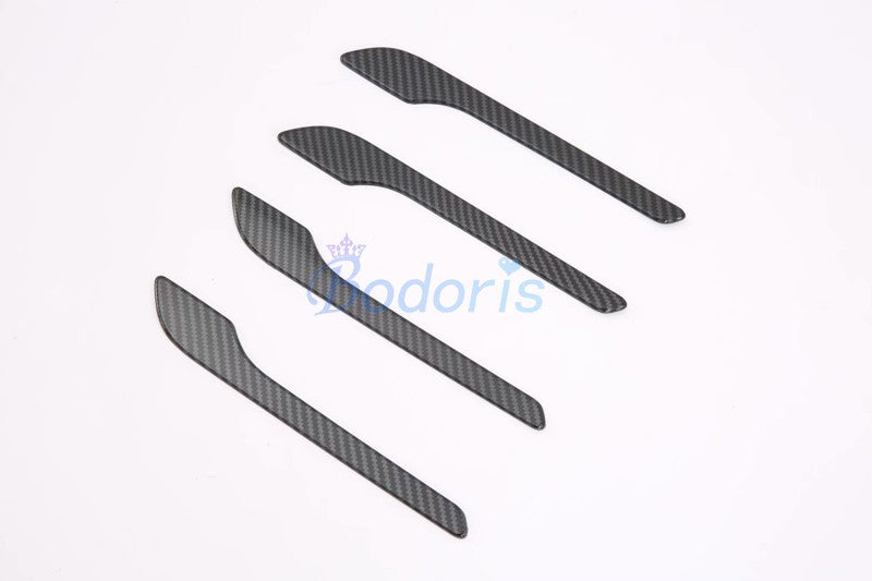 For Tesla Model 3 2017 2018 2019 Carbon Fiber Color Door Handle Cover Frame Garnish Trim Panel Car Styling Accessories
