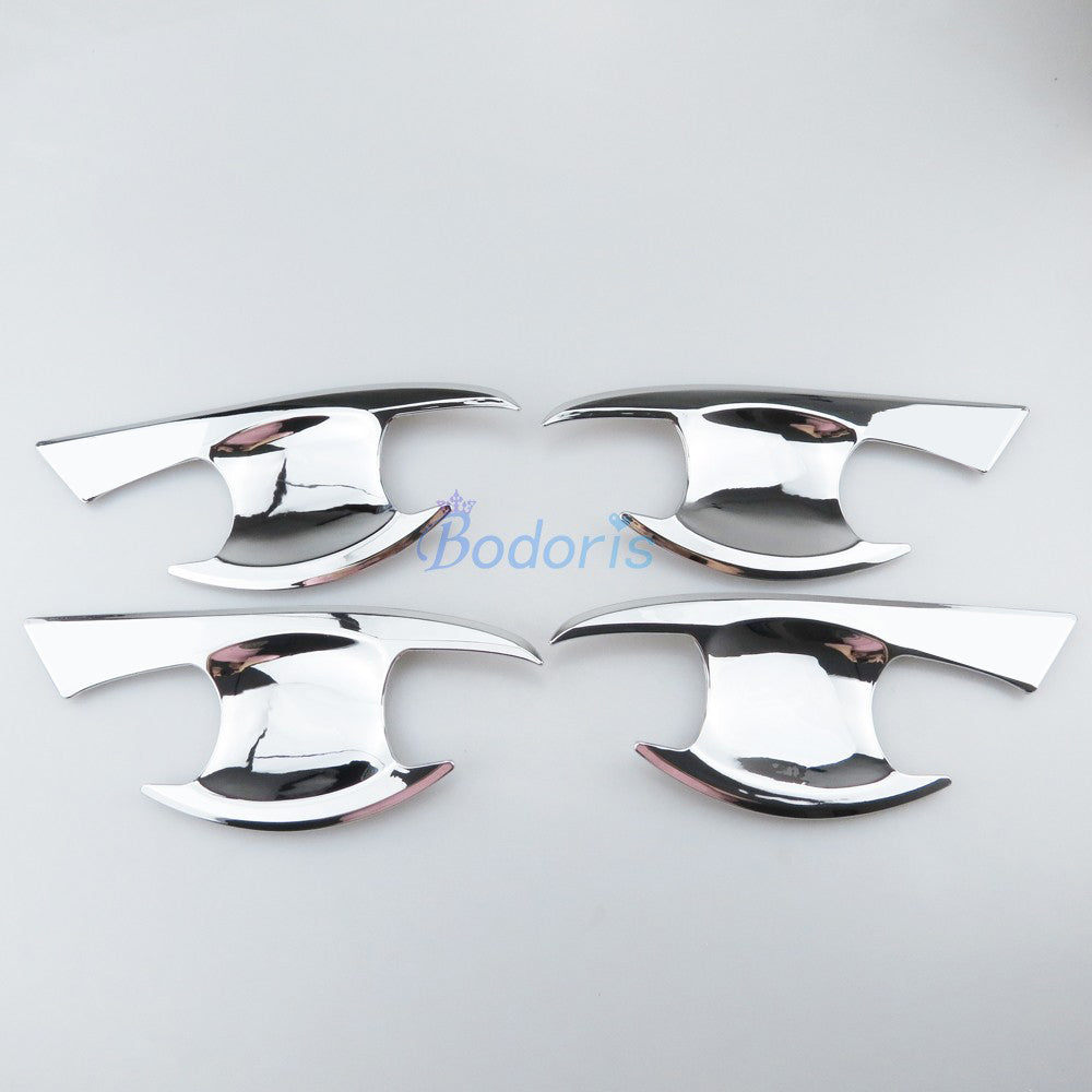 For Toyota Fortuner SW4 2016 2017 2018 Door Handle Bowl Insert Trim Panel ABS Chrome Car Styling Accessories