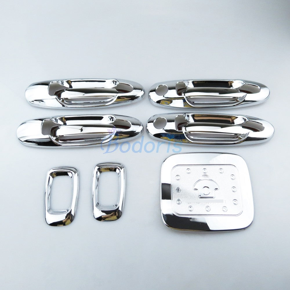 11 Pieces Chrome Door Handle Side Lamp Fuel Tank Cap Cover 1998-2007 For Toyota Land Cruiser 100 FJ100 Accessories
