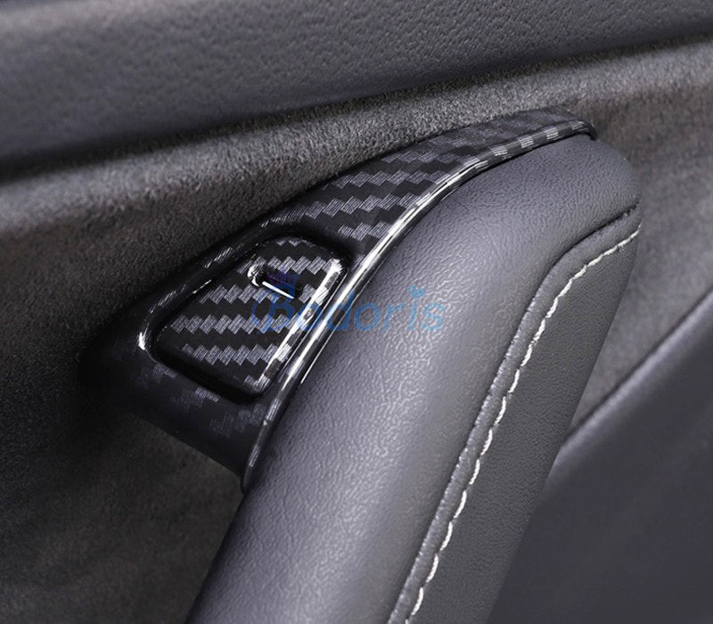 For Tesla Model 3 2017 2018 2019 Carbon Fiber Color Interior Armrest Holder Switch Trim Panel Cover Car Styling Accessories