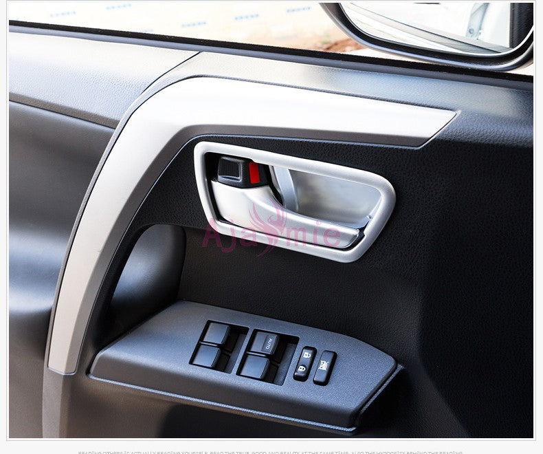 Chrome Car Styling Interior Door Handle Cover Bowl Insert Trim Overlay Panel 2014 2015 2016 2017 For Toyota RAV4 Accessories