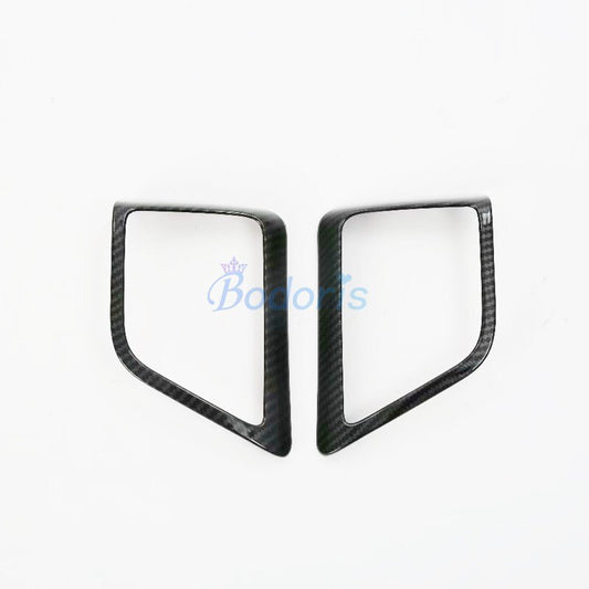 For Toyota Alphard VELLFIRE 30 2016-2019 Interior Carbon Fiber Look Rear Door Loudspeaker Moulding Frame Audio Panel Accessory