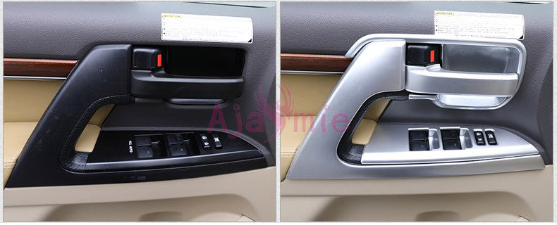 Chrome Car Styling Interior Door Holder trims Handle Cover Panel Overlay Frame 2008-2018 For Toyota Land Cruiser 200 Accessories