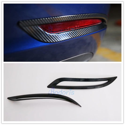 For Tesla Model 3 2017 2018 2019 Carbon Fiber Color Rear Fog Lamp Cover Taillight Overlay Light frame Car Styling Accessories