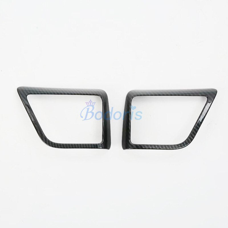 For Toyota Alphard VELLFIRE 30 2016-2019 Interior Carbon Fiber Look Rear Door Loudspeaker Moulding Frame Audio Panel Accessory
