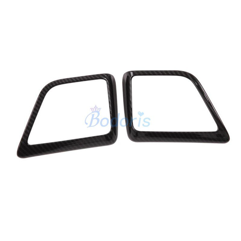 For Toyota Alphard VELLFIRE 30 2016-2019 Interior Carbon Fiber Look Rear Door Loudspeaker Moulding Frame Audio Panel Accessory
