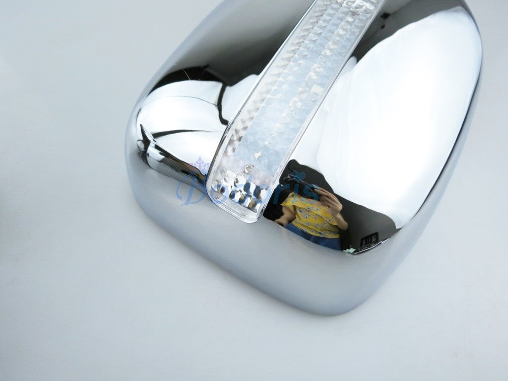 Chrome Side Mirror Cover With LED Lamp For Toyota Land Cruiser 100 FJ100 Lexus LX470 1998-2007 Car Styling Accessories