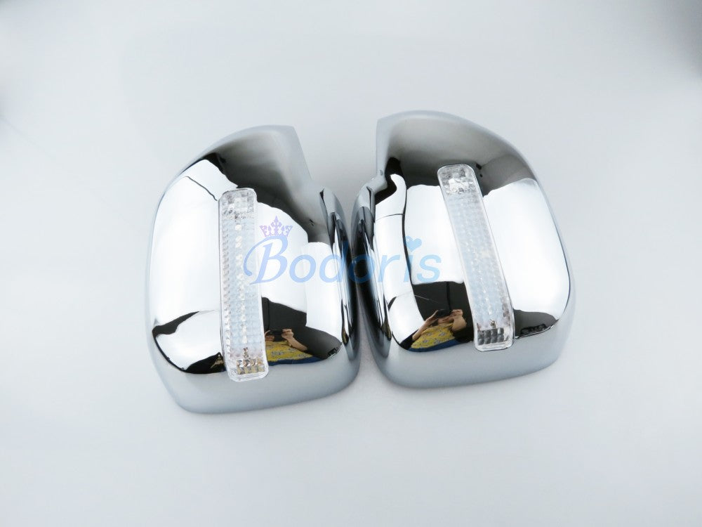 Chrome Side Mirror Cover With LED Lamp For Toyota Land Cruiser 100 FJ100 Lexus LX470 1998-2007 Car Styling Accessories