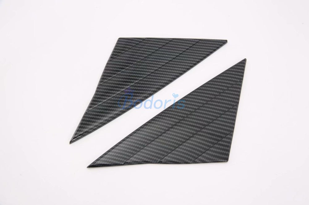 For Tesla Model 3 2017 2018 2019 Carbon Fiber Color Front Window Triangle Garnish Panel Frame Trim Car Styling Accessories