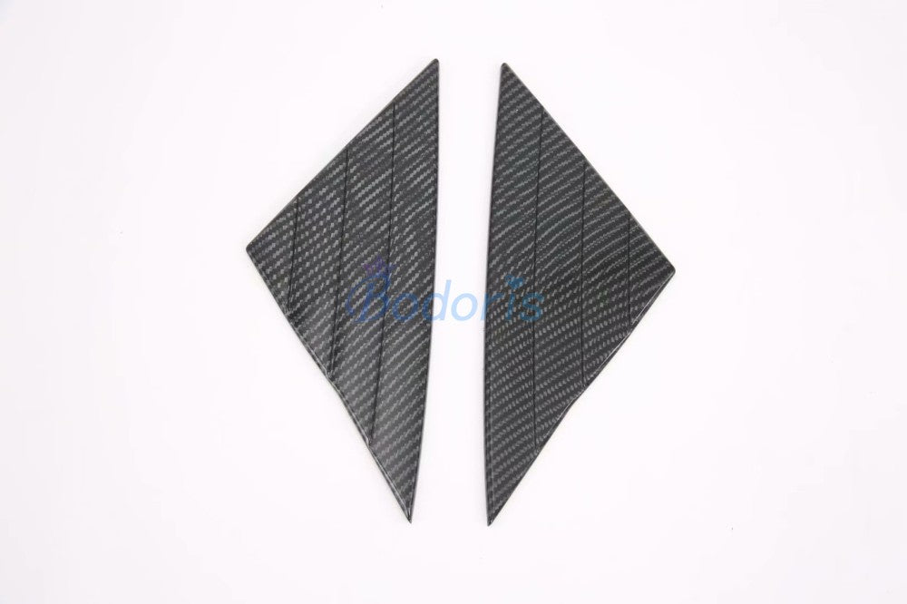 For Tesla Model 3 2017 2018 2019 Carbon Fiber Color Front Window Triangle Garnish Panel Frame Trim Car Styling Accessories