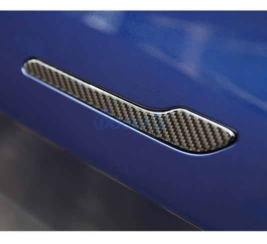 For Tesla Model 3 2017 2018 2019 Carbon Fiber Color Door Handle Cover Frame Garnish Trim Panel Car Styling Accessories