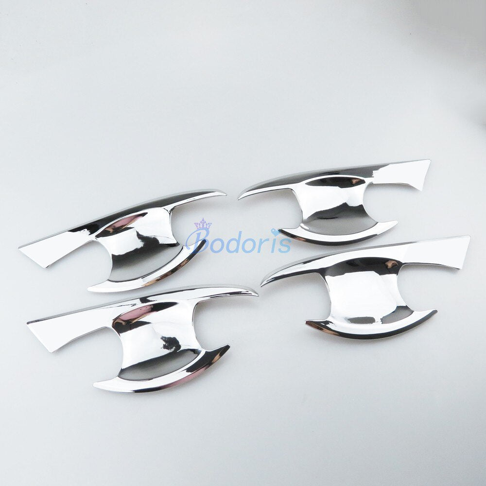 Chrome Car Styling Door Handle Cover And Bowl Inert Trim Overlay Panel Frame 2016 2017 2018 For Toyota Innova Accessories