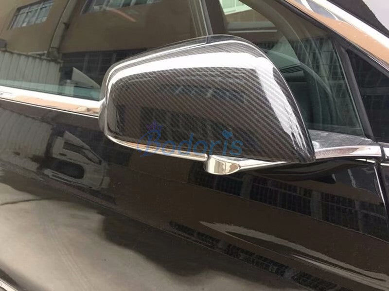 For Tesla Model 3 2017 2018 2019 Carbon Fiber Color Side Wing Mirror Cover Rear View Overlay Frame Car Styling Accessories