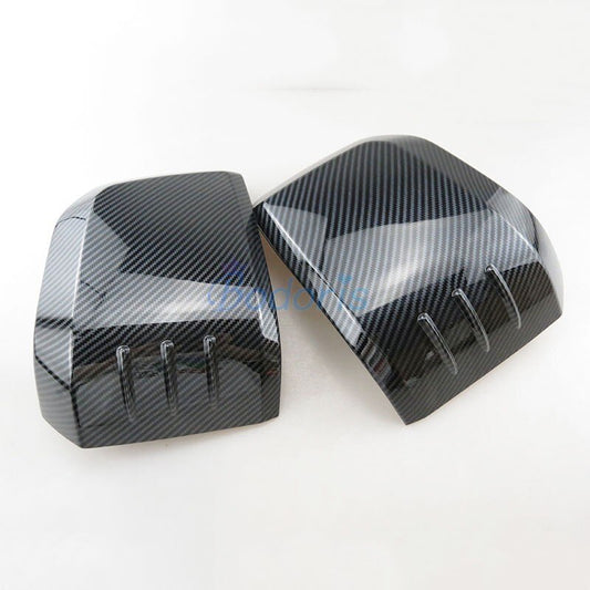 For Toyota Hiace 2019 2020 Carbon Fiber Color Door Mirror Cover Rearview Caps Case Overlay Moulding Trim Sticker Car Accessories