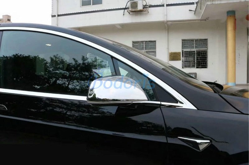 For Tesla Model 3 2017 2018 2019 Door Side Wing Mirror Cover Rear View Overlay Rearview Frame Chrome Car Styling Accessories