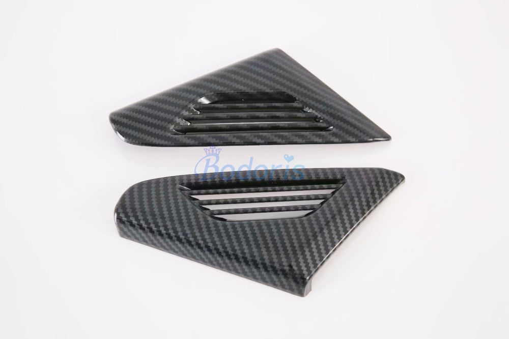 For Tesla Model X 2016 2017 2018 Carbon Fiber Color Interior Dashboard Side Vent AC Outlet Trim Cover Car Styling Accessories
