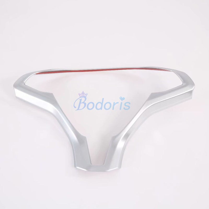 For Tesla Model X S 2016 2017 2018 Carbon Fiber Color Interior Steering Wheel Trim Overlay Frame Trim Car Styling Accessories