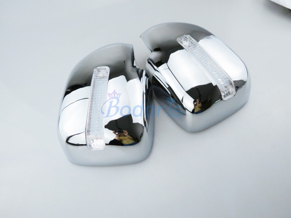 For Toyota Land Cruiser 100 Lexus LX470 1998-2007 Side Lamp Handle Cover Side Lamp Fuel Tank Cap Chrome Accessories
