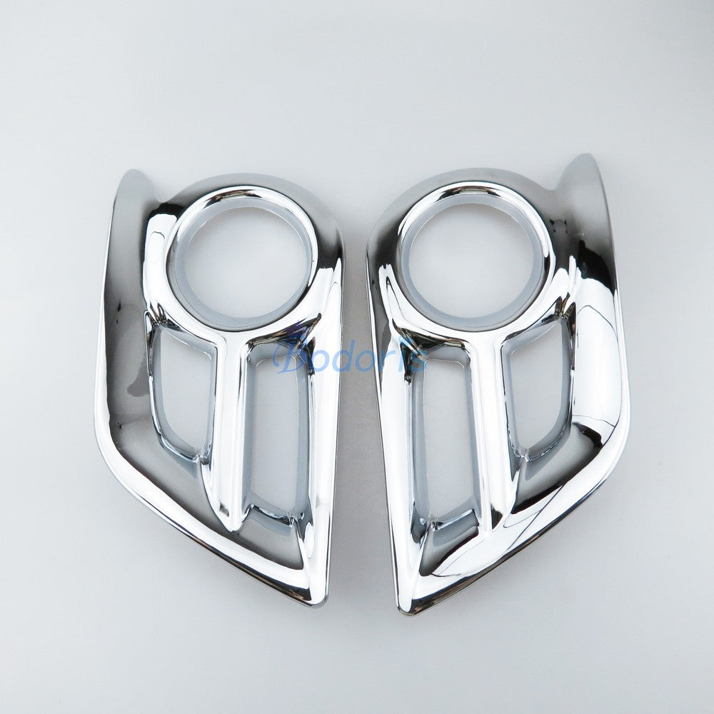 Chrome Car Styling Front Fog Lamp Cover Light Overlay Trim Panel 2012 2013 2014 Frame Panel For toyota hilux vigo Accessories