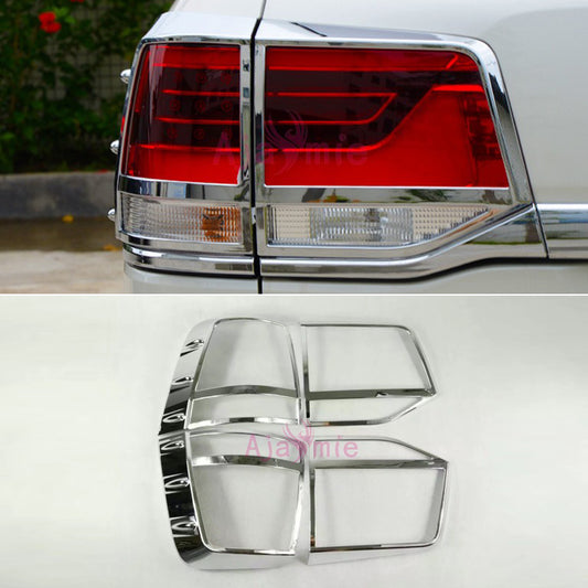 Chrome Car-Styling Taillight Cover Lamp Trim Light Overlay Panel 2016 2017 2018 For Toyota LC Land Cruiser 200 Accessories