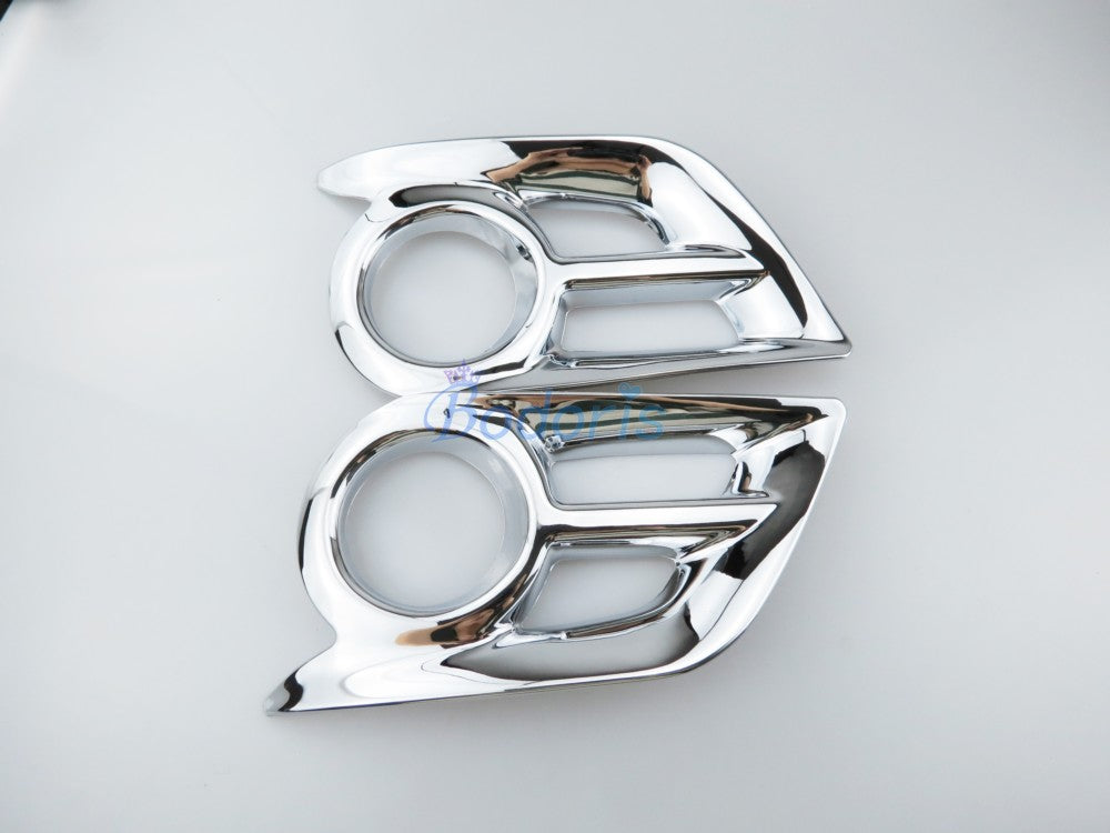 Chrome Car Styling Front Fog Lamp Cover Light Overlay Trim Panel 2012 2013 2014 Frame Panel For toyota hilux vigo Accessories