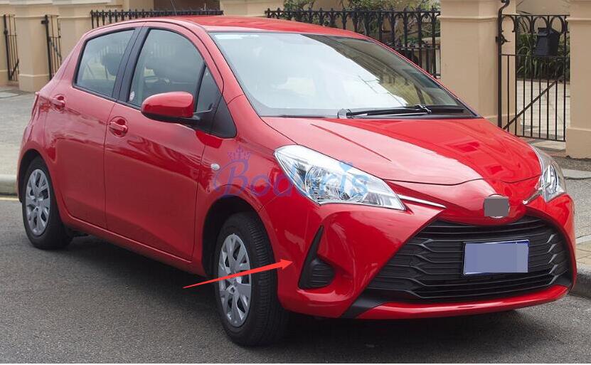 Car Styling Bumper Reflector Front Fog Lamp Cover Foglight Overlay Trim Panel Frame 2017 2018 For Toyota Yaris Vitz Accessories