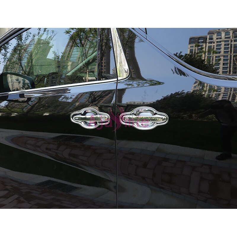 Chrome Car Styling Door Handle Bowl Insert Trim Cover Overlay Panel 2016-2019 For Toyota Alphard VELLFIRE 30 Accessories