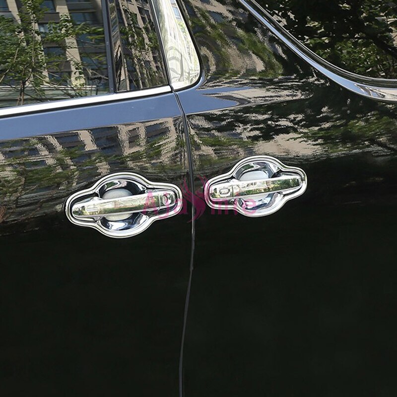 Chrome Car Styling Door Handle Bowl Insert Trim Cover Overlay Panel 2016-2019 For Toyota Alphard VELLFIRE 30 Accessories