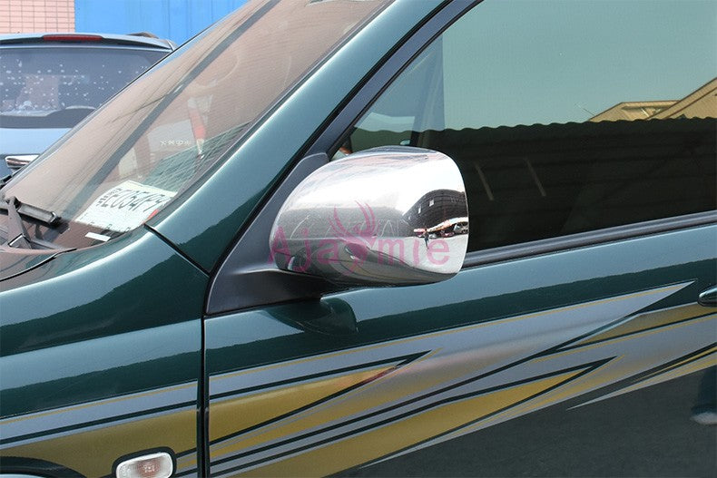 For Toyota Land Cruiser 120 Prado FJ120 2003-2009 Side Wing Mirror Cover Door Rear View Overlay Chrome Car Styling Accessories