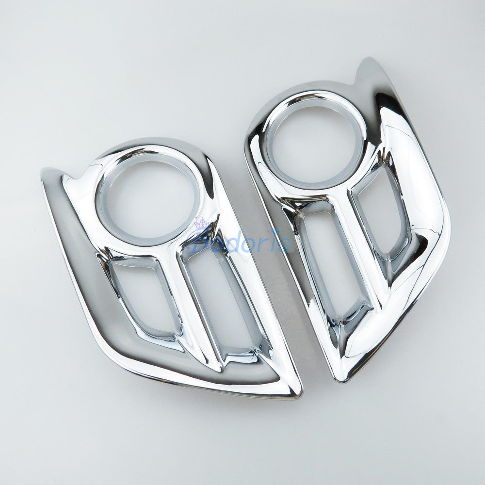Chrome Car Styling Front Fog Lamp Cover Light Overlay Trim Panel 2012 2013 2014 Frame Panel For toyota hilux vigo Accessories