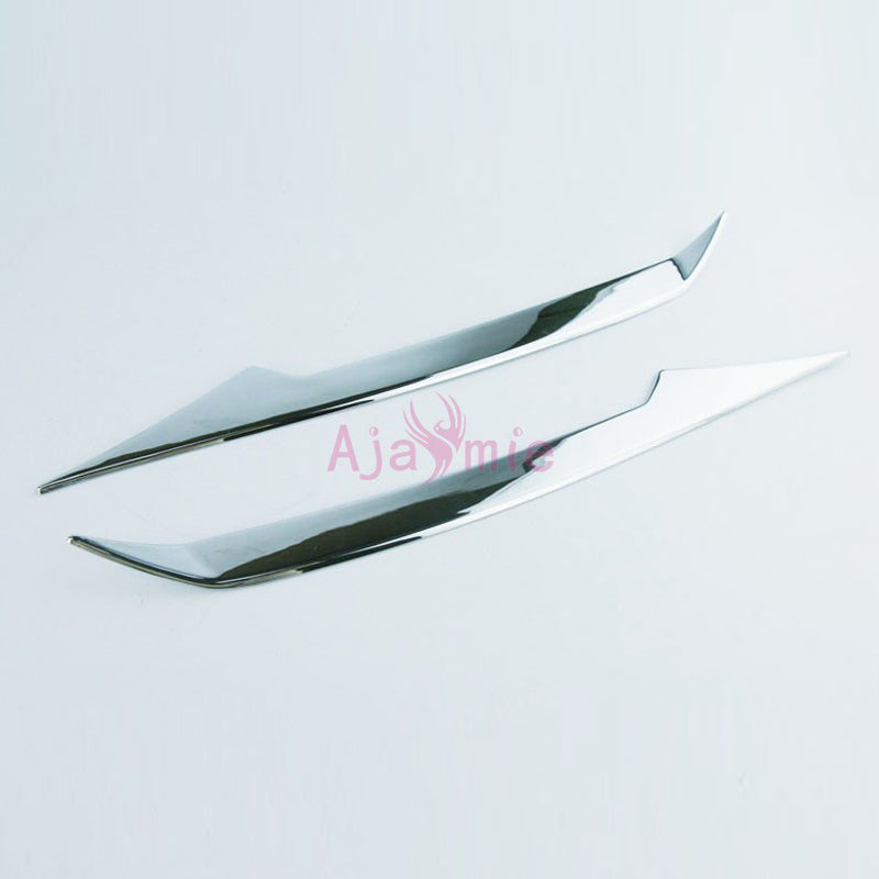 Chrome Car Styling Headlight Eyebrow Trim Front Lamp Cover Panel Overlay Frame 2016 2017 For Toyota RAV4 Car Styling Accessories