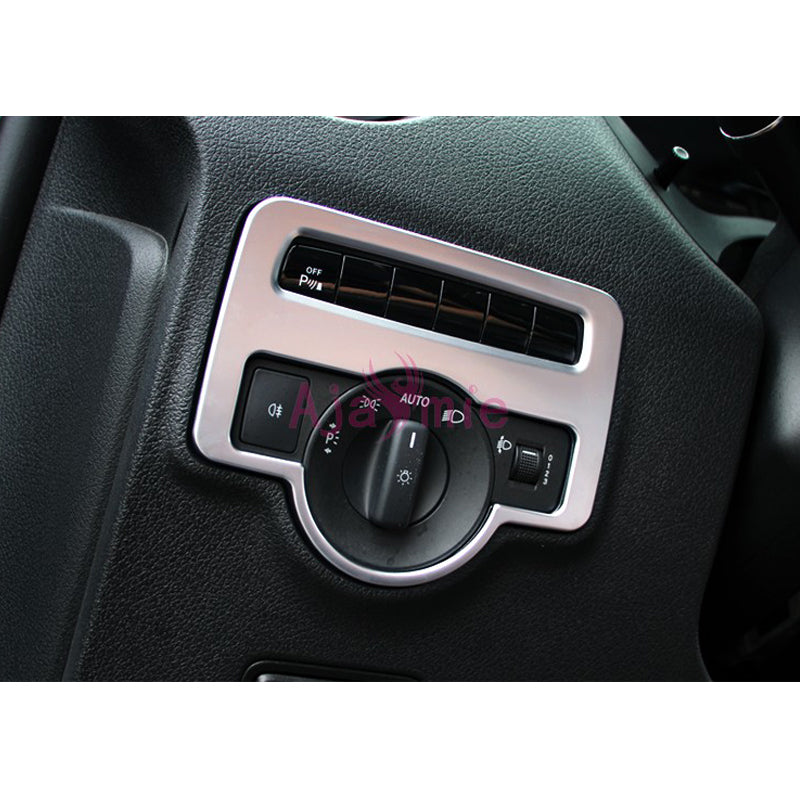 Car Styling Chrome Interior Headlight Switch Cover Panel Trim 2014-2018 For Mercedes-Benz Vito Valente Metris W447 Accessories