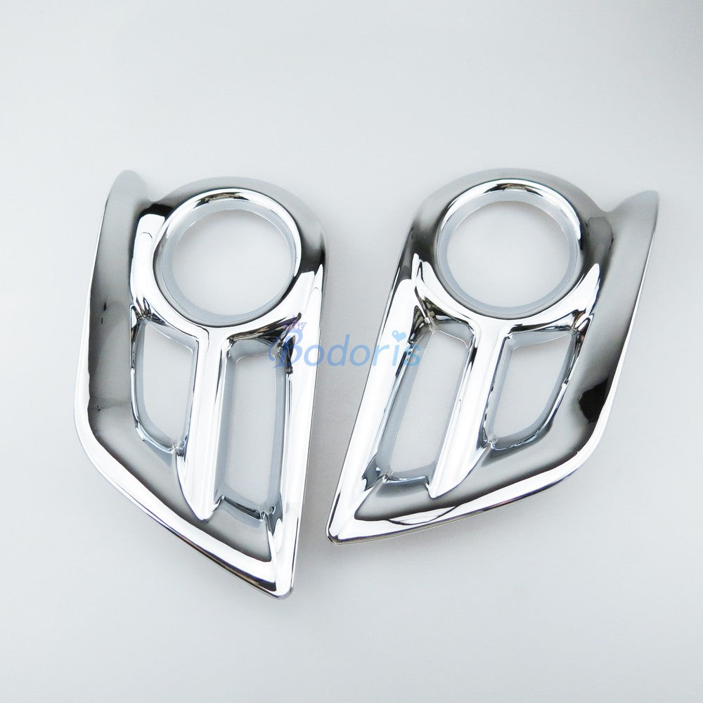 Chrome Car Styling Front Fog Lamp Cover Light Overlay Trim Panel 2012 2013 2014 Frame Panel For toyota hilux vigo Accessories