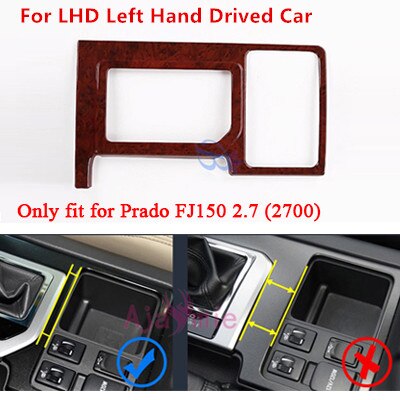 For Toyota Land Cruiser 150 Prado FJ150 2700 2.7L 2010-2017 Wooden Gear Box Knob Cover Hand Shift Trim Car Styling Accessories