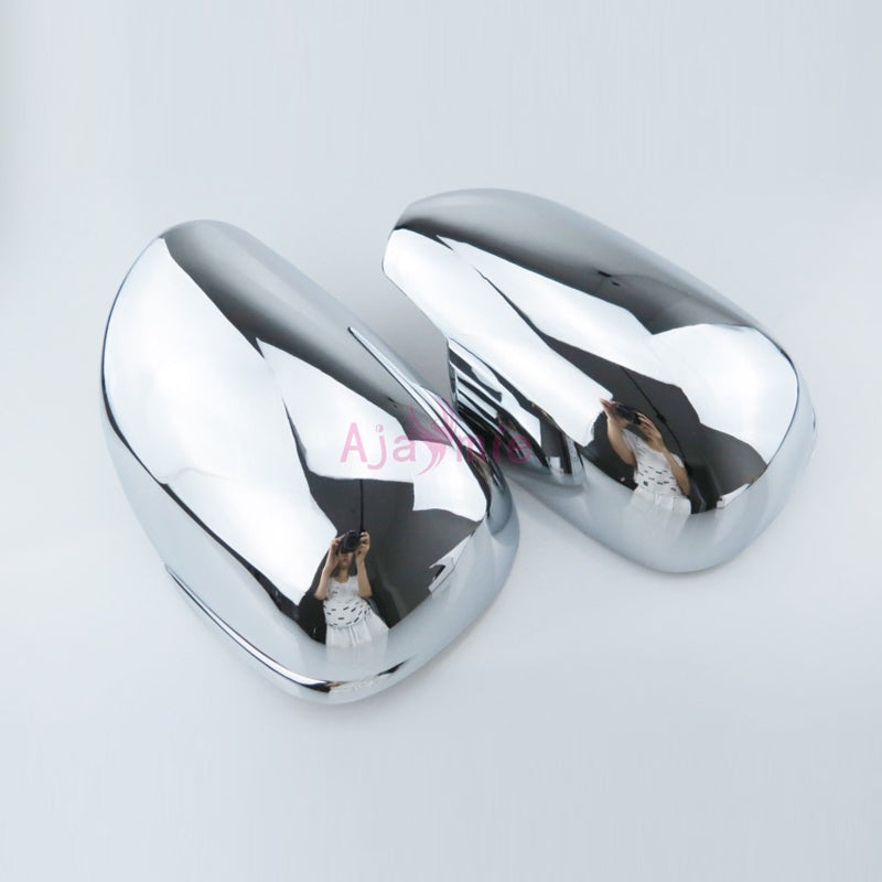 Door Mirror Cover Side Rear View Overlay With LED Lamp Chrome 2003-2009 For Toyota Land Cruiser 120 Prado FJ120 Accessories