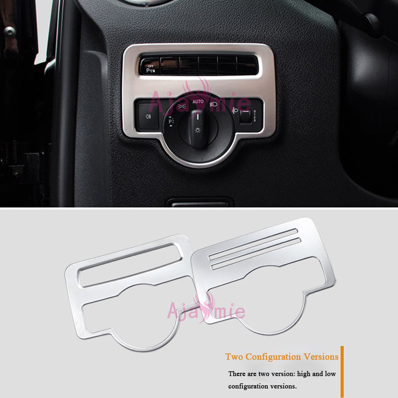 Car Styling Chrome Interior Headlight Switch Cover Panel Trim 2014-2018 For Mercedes-Benz Vito Valente Metris W447 Accessories