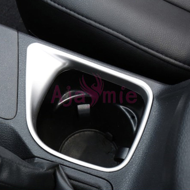 Chrome Car Styling Interior Water Cup Holder Panel Overlay Trim Garnish Frame Cover 2016 2017 2018 For Toyota RAV4 Accessories