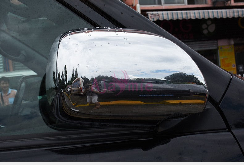 For Toyota Land Cruiser 120 Prado FJ120 2003-2009 Side Wing Mirror Cover Door Rear View Overlay Chrome Car Styling Accessories