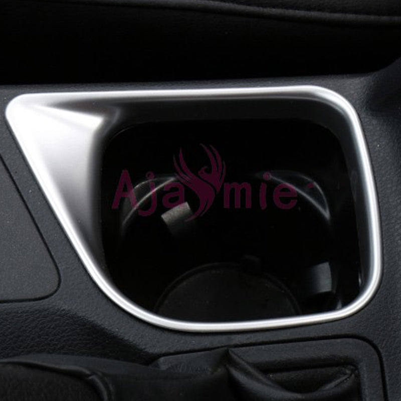 Chrome Car Styling Interior Water Cup Holder Panel Overlay Trim Garnish Frame Cover 2016 2017 2018 For Toyota RAV4 Accessories