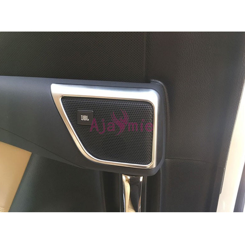 Chrome Car Styling Interior Door Speaker Cover Audio Overlay Panel 2016-2019 For Toyota Alphard VELLFIRE 30 Accessories